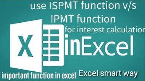 ispmt function in excel, ISPMT function v/s IPMT function in excel with exampal.