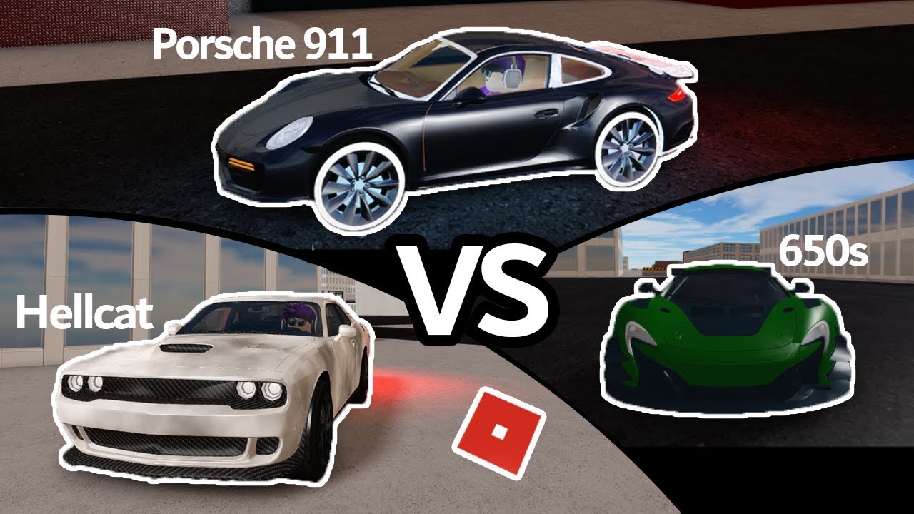 Porsche 911 Vs Dodge Hellcat Vs Mclaren 650s Vehicle Simulator Roblox Youtube - roblox vehicle simulator porsche