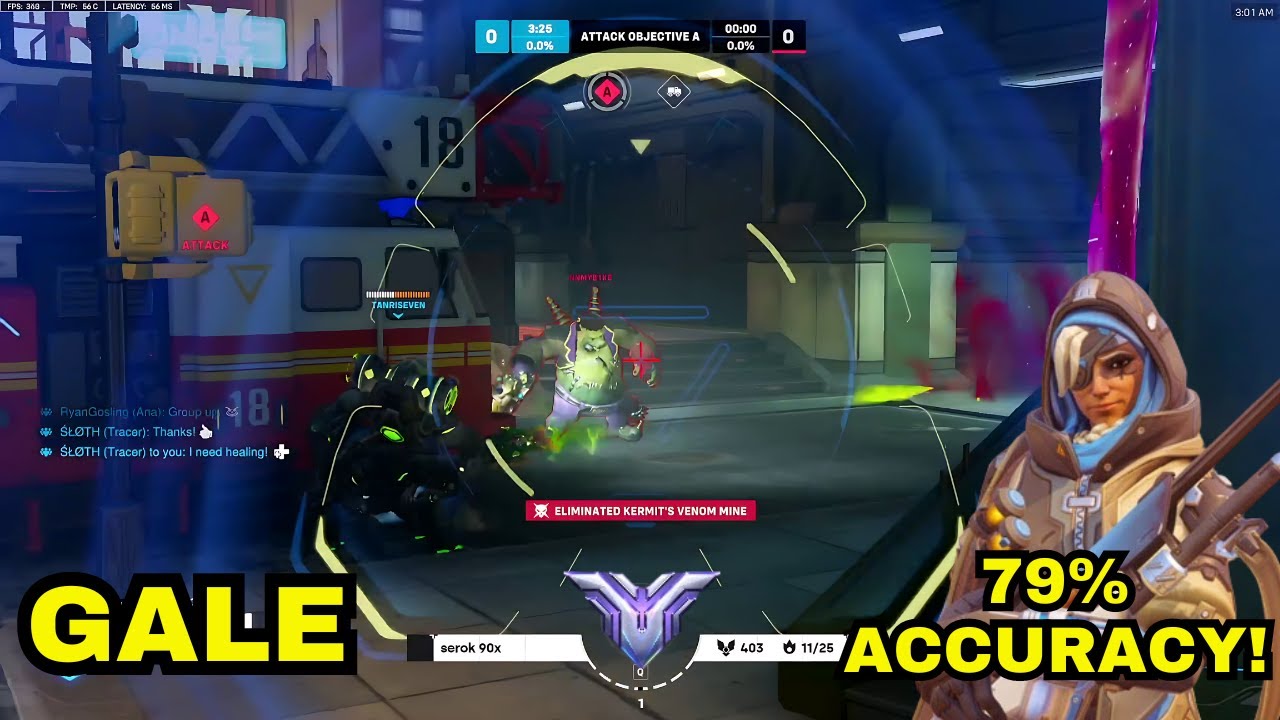 79% ACCURACY ON ANA! GALE | GRAND MASTER ANA | OVERWATCH 2 SEASON 12