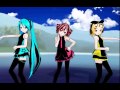 Bakunyu (MMD) - Kasane Teto, Kagamine Rin,Hatsune Miku