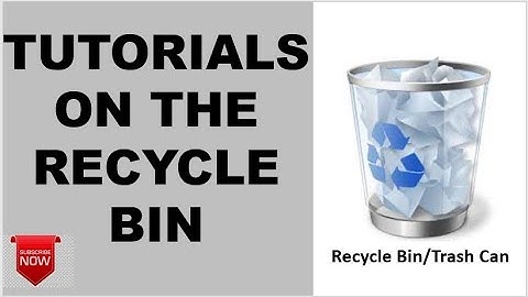 How to Delete, Restore and Empty Files - Recycle Bin Tutorials