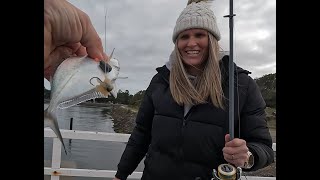 Fishing the Moyne River at Port Fairy with my wife Casey for four species
