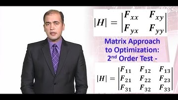 Matrix Approach to Optimization: Hessian Determinant