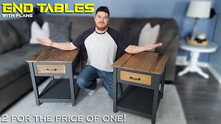 DIY Modern Vintage End Tables - plans available