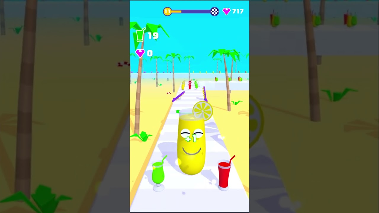 Juice Collecting Run Glass Colorful Amazing