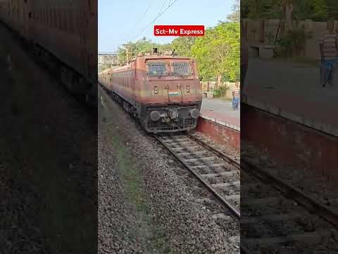 , 🥵💥Sct-Mv Express in Kadaiyanallur #ytshorts #irctc #rail #railway #railways #shorts #train #trains