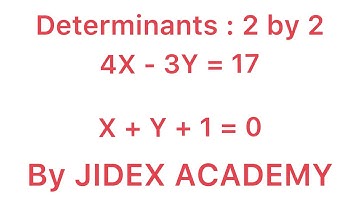 SIMULTANEOUS EQUATION BY DETERMINANT METHOD: 2 variables.