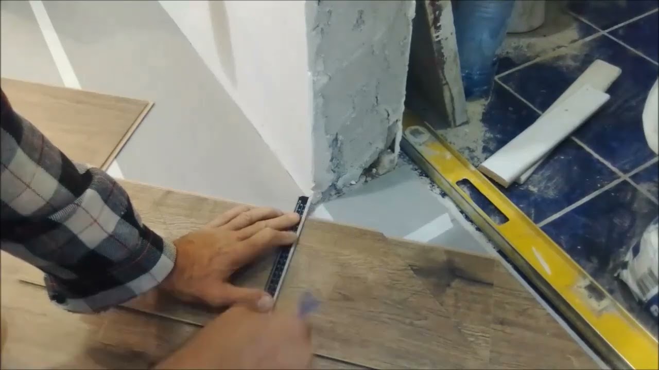 При укладке диагонально ламината Объезд внешних углов - YouTube