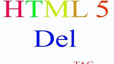 html 5 Del tag bangla tutorial part 9