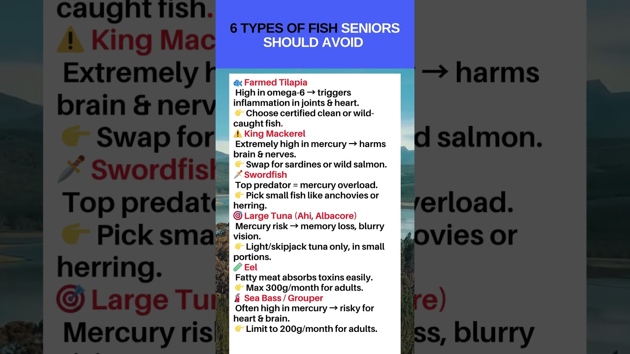 Why Seniors Need to Avoid These 6 Fish!