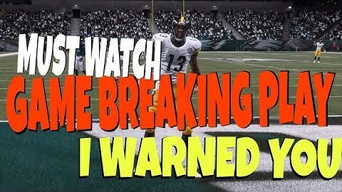 GLITCHIEST CHEESE IN MADDEN 19! GAME BREAKER MONEY PLAY GETS BEHIND THE DEFENSE! BY A MILE! TIPS