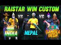 Raistar Winne custom😱😱 || India VS Nepal VS Bangladesh || Garena Free Fire || Gyan Gaming