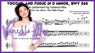 Vanessa-Mae: &quot;Toccata &amp; Fugue In D Minor&quot;. Complete Violin Sheet Music/Partitura🎻🎶