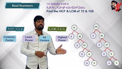 X Class-Real Numbers(AP/TS State/CBSE) Finding the HCF & LCM - LM 260