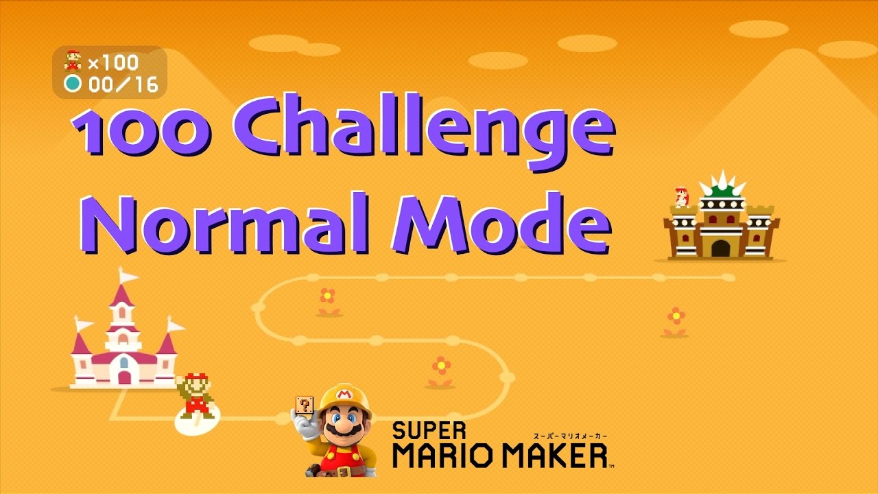 [100 NORMAL 3] Nintendo Super Mario Maker 100 Challenge Normal Mode ...