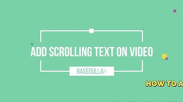 How to Scrolling Text using filmora 9 | Text Rolling | Add Text Rolling on video