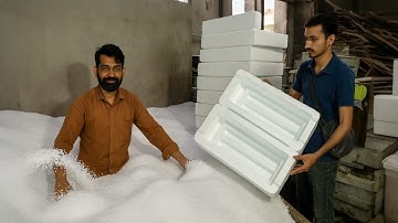 Amazing Styrofoam Manufacturing Process | Expanded Polystyrene Production in Factory