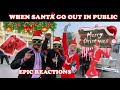 Santa claus STATUE prank / Giving Chocolates to public / Public reactions