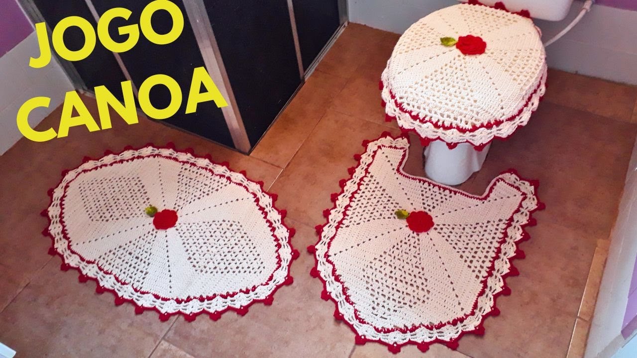 JOGO DE BANHEIRO CANOA TAPETE DA PIA PARTE 1