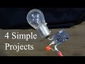 4 Simple Electronic Projects, diy electronics circuit