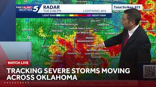 WATCH LIVE: Tracking severe storms moving across Oklahoma