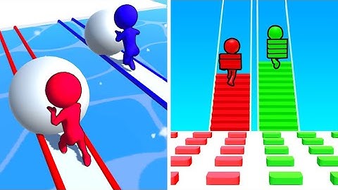 Snow Race Vs Bridge Race⚫️⚫️Tiktok Max Levels 1-9999 Gameplay DF5D