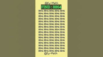 Put your visual acuity to the test by tracing 8864 in 5 seconds! #fypシ゚ #fypyoutube #fyp #iq #shorts
