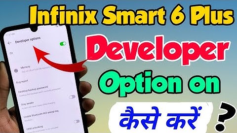 Infinix Smart 6 Plus me developer option setting kaise kare | infinix smart 6 plus developer options