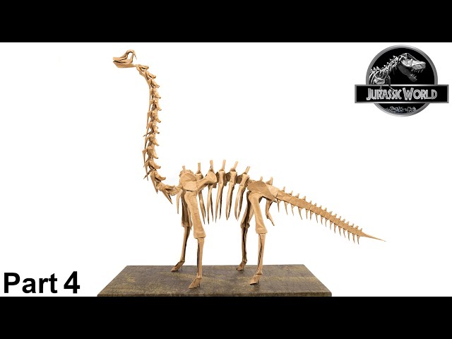 Origami Brachiosaurus skeleton tutorial 4K (Fumiaki Kawahata) part