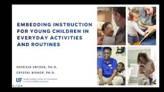 Embedding Instruction for Young Children in Everyday Activities and Routines