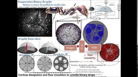 Binary Drop evaporation, flow, instability, , by Rachid Bennacer
