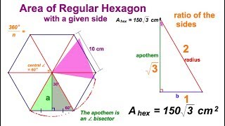 Regular Hexagon Area 3 ways