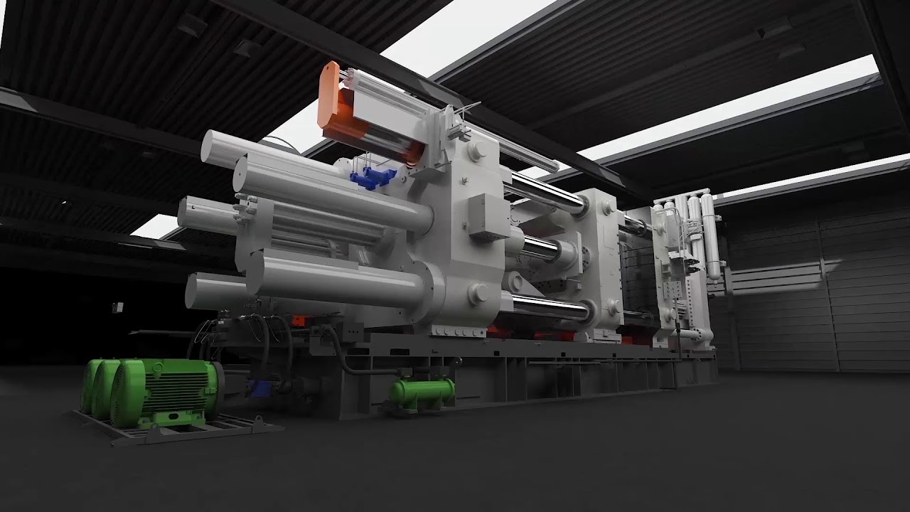 Yizumi H series heavyduty die casting machine（3D animation） YouTube