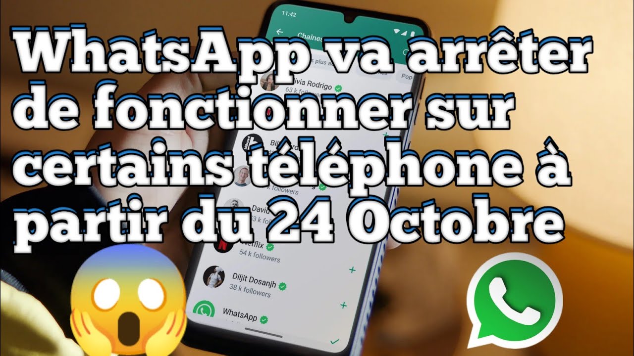 Les téléphones qui ne fonctionnent plus 😔 de WhatsApp - YouTube