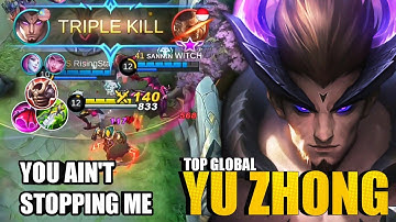 YU ZHONG TOP 1 GLOBAL GAMEPLAY - Yu zhong best build and emblem 2021 - Mobile legends