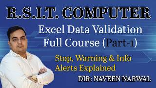 Excel Data Validation Full Course (Part 1) | Stop, Warning & Info Alerts Explained ✅