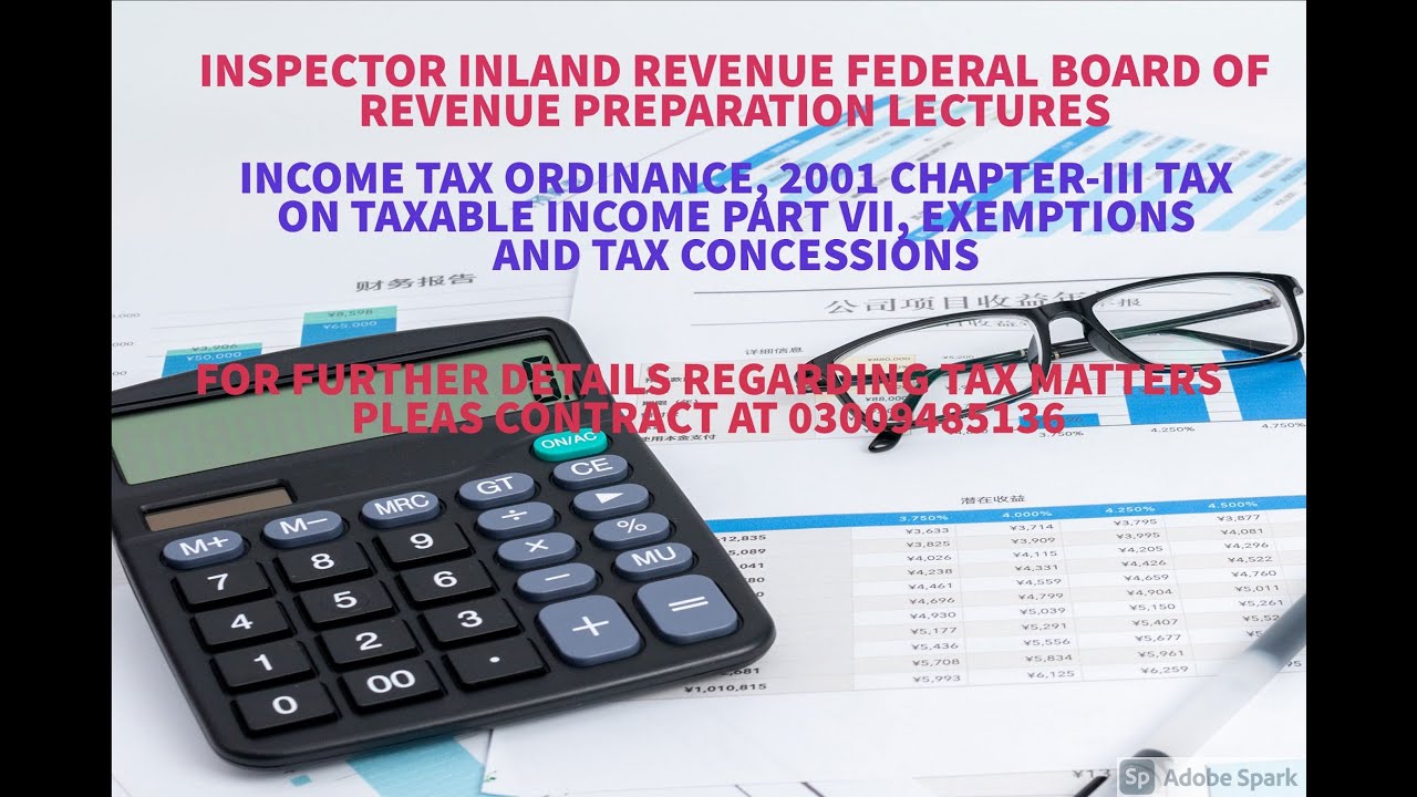 Income Tax Ordinance 2001 Chapter III Part VII Section 57A To 59A Income Tax Ordinance 2001 Chapter III Part VII Section 57A To 59A