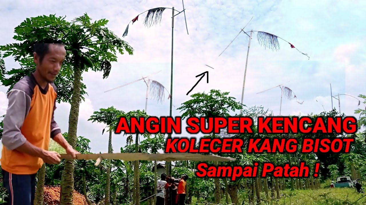 Kolecer Diterjang Angin Super Kencang | kandas gak kuat tahan angin |