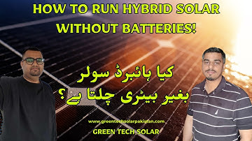 How to run Solar Inverter without Batteries? Hybrid Solar Inverter without Batteries!