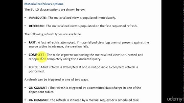 037 Materialized Views creation Options