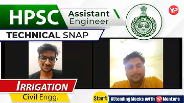 Irrigation Mock Interview For HPSC(AE) | Civil Engineering | Start Interview Preparation