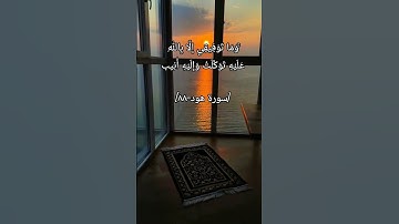 ﴿ وَمَا تَوْفِيقِي إِلَّا بِاللهِ ۚ عَلَيْهِ تَوَكَّلْتُ وَإِلَيْهِ أُنِيبُ ﴾[سورة هود-٨٨]#quran