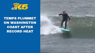Temperatures plummet on Washington coast after record heat