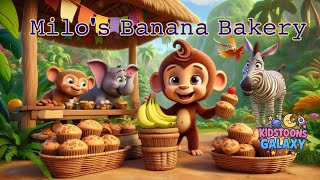 Milo the Monkey’s Banana 𝙱𝚊𝚔𝚎𝚛𝚢| #junglestory #cartoon #kidsstory #moralstory #bedtimestories 