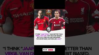 Jaap Stam vs Virgil van Dijk 👀 Legend Says Stam Was Better! #shorts #football #vandijk