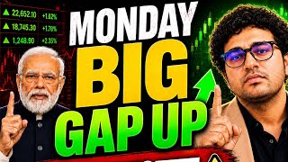 MONDAY BIG GAP UP 😱( इस REASON से )|Nifty BankNifty Sensex Tomorrow Prediction 27 July Monday . 