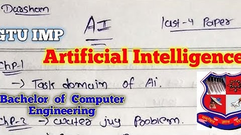 Bachelor of Computer Engineering | Artificial Intelligence | GTU Last 4 Paper IMP QUESTION Bank #gtu