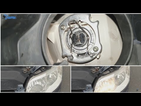 How to remove and replace headlight bulb on Citroen C4 💡🚗👨‍🔧