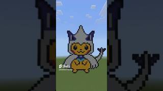 I made a Pikachu Lugia Cosplay Pixel Art in MINECRAFT #minecraft #pixelart #shorts #fyp #gaming