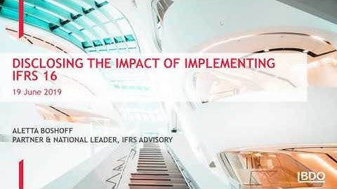 Disclosing the Impact of Implementing IFRS 16